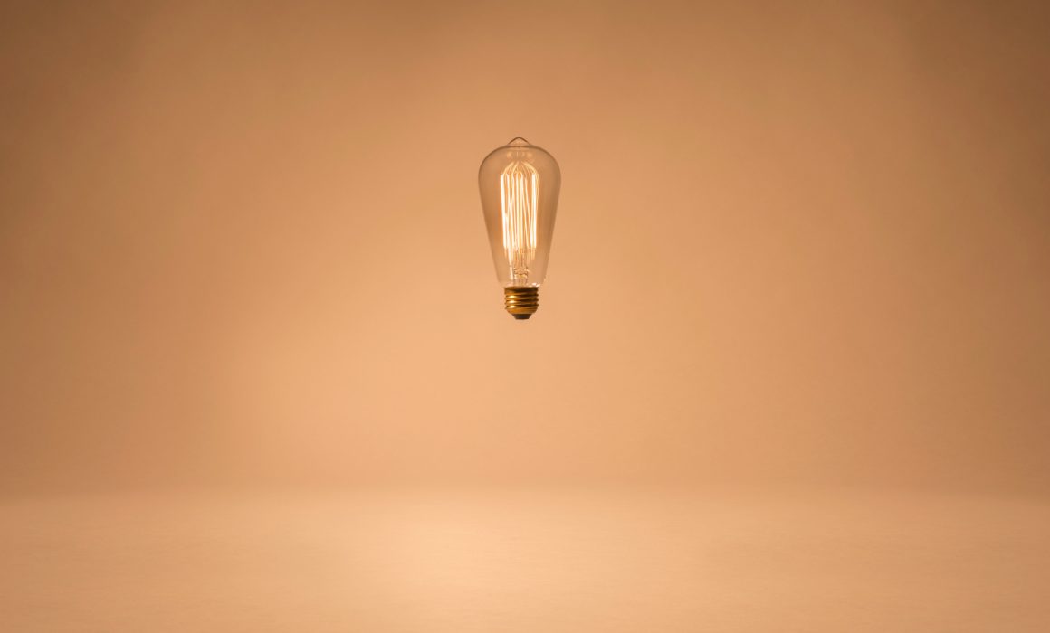 floating lightbulb